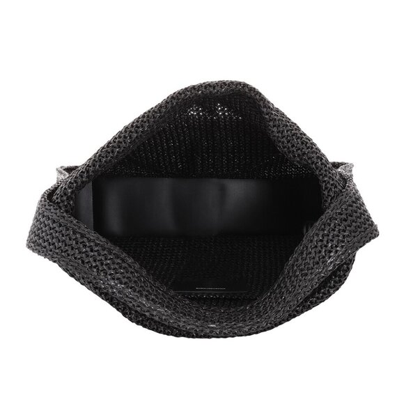 Alexander Wang Large Ryan Raffia Effect Shoulder Bag - Black - Picture 4 of 9